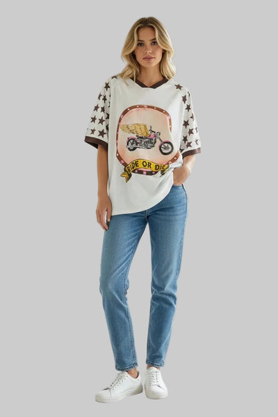 Ride Or Die Tee - White