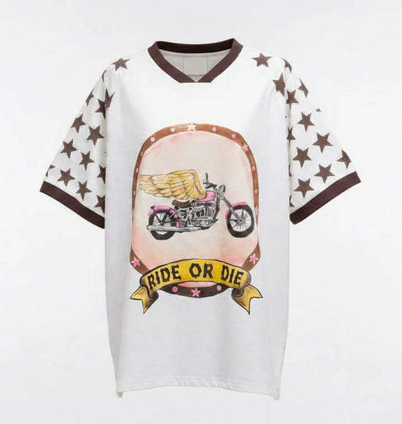 Ride Or Die Tee - White