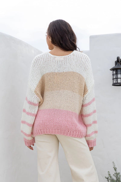 Neopolitan Knit - Pink/Beige