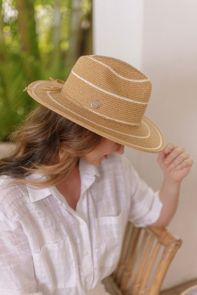 ~ Sundaise Lia Panama White Stripe - Natural