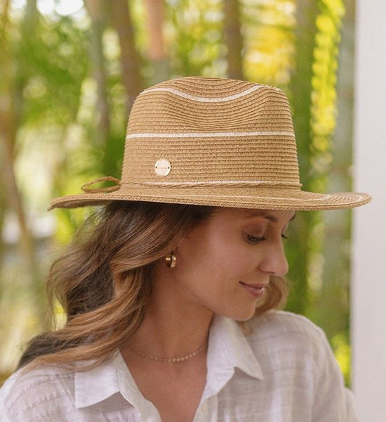 ~ Sundaise Lia Panama White Stripe - Natural