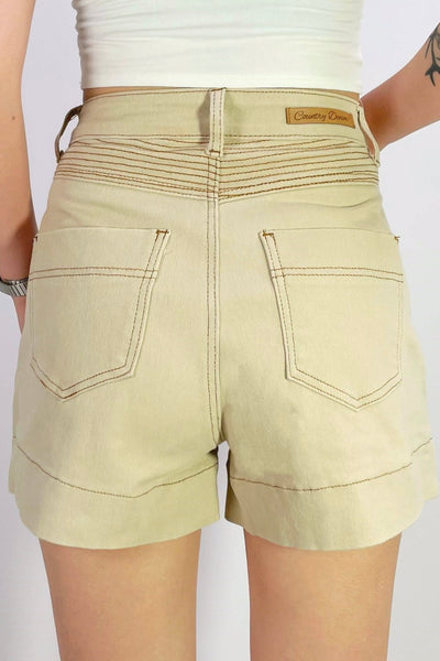 Abbie Grace Contrast Stitch Short - Sand