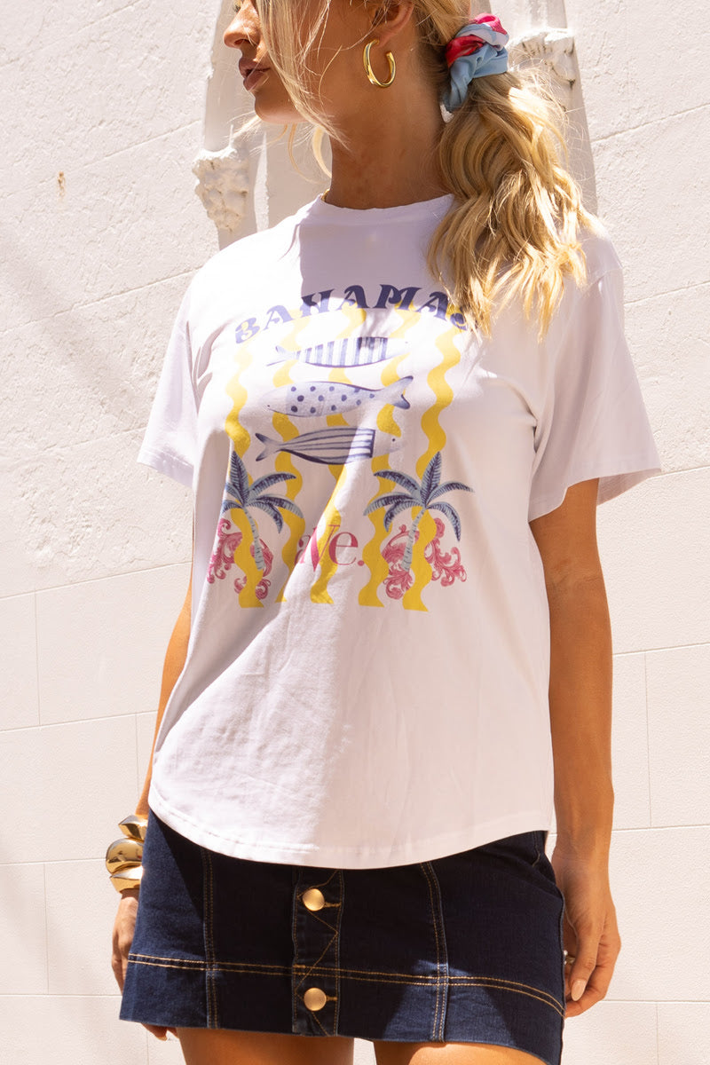 Bahamas Tee - White
