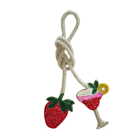 ~ Zoda Beaded Bag Charm - Cocktail