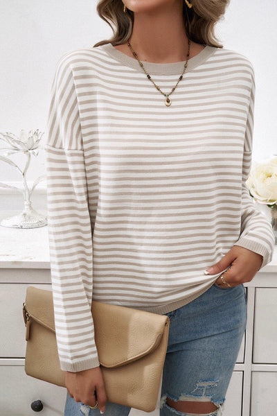 Yolanda Stripe Knit - Oat