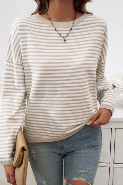 Yolanda Stripe Knit - Oat