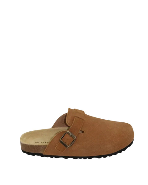 ~~~ HUMAN Lara Closed Toe Slide - Tan Suede