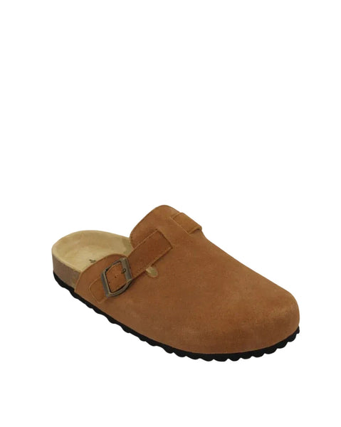~~~ HUMAN Lara Closed Toe Slide - Tan Suede