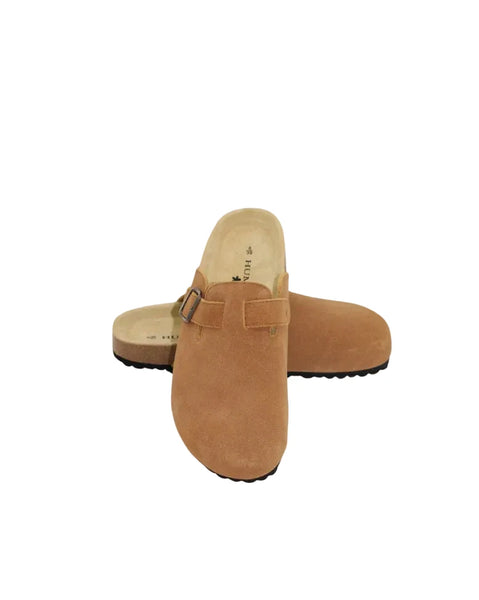 ~~~ HUMAN Lara Closed Toe Slide - Tan Suede