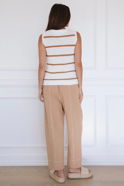 Aria Stitched Up Pant - Honey