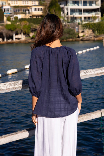 Willow Blouse - Navy