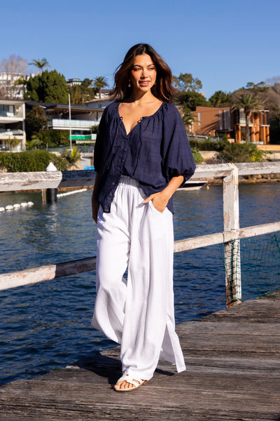 Willow Blouse - Navy