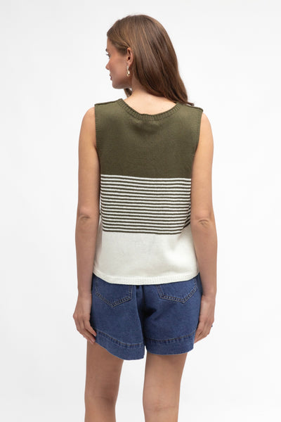 Coastal Knit Tank - Olive