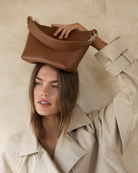 ~ ELMS+KING Leyton Crossbody - Tan Saffiano