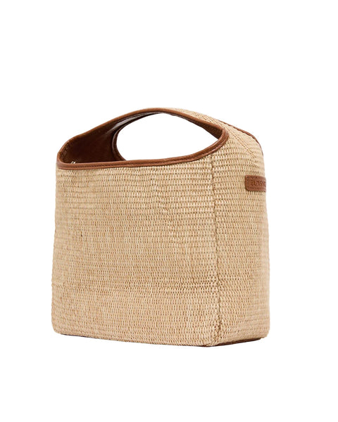 ~ ELMS+KING Linton Crossbody Large - Tan Pebble/Natural Weave