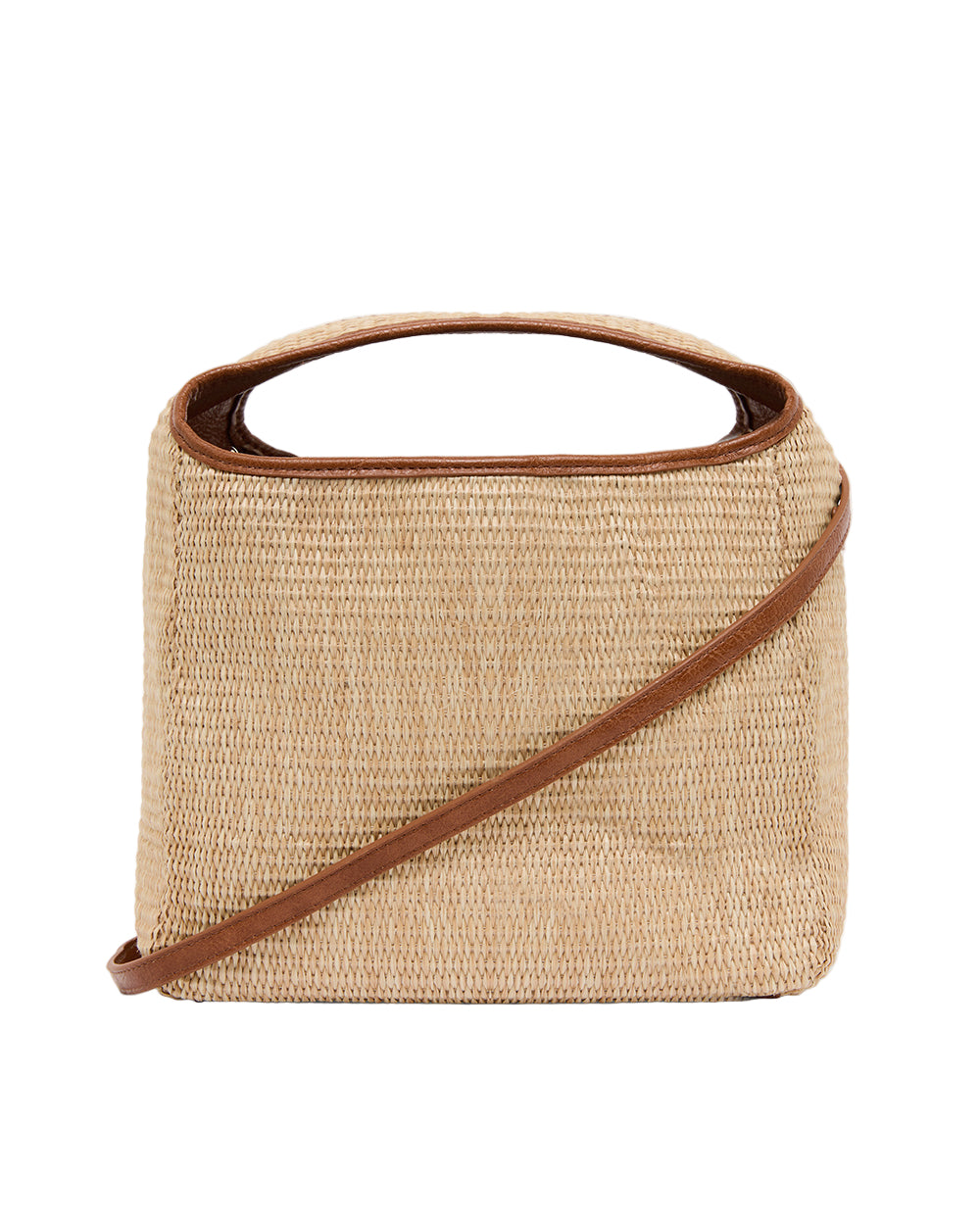 ~ ELMS+KING Linton Crossbody Large - Tan Pebble/Natural Weave