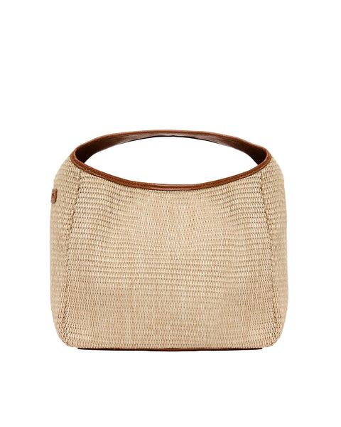 ~ ELMS+KING Linton Crossbody - Tan Pebble/Natural Weave