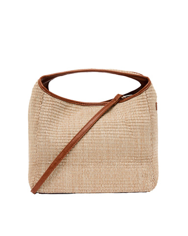 ~ ELMS+KING Linton Crossbody - Tan Pebble/Natural Weave