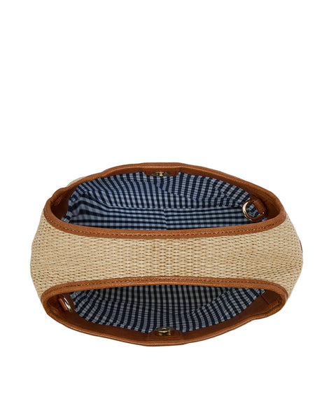 ~ ELMS+KING Linton Crossbody - Tan Pebble/Natural Weave