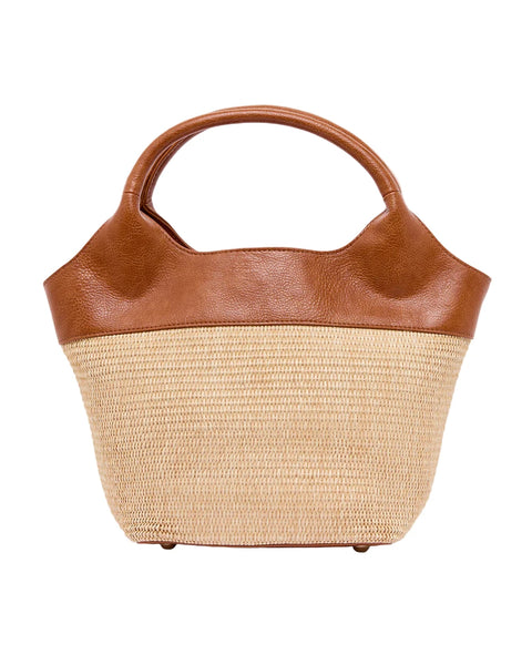 ~ ELMS+KING Miller Tote - Tan Pebble/Natural Weave