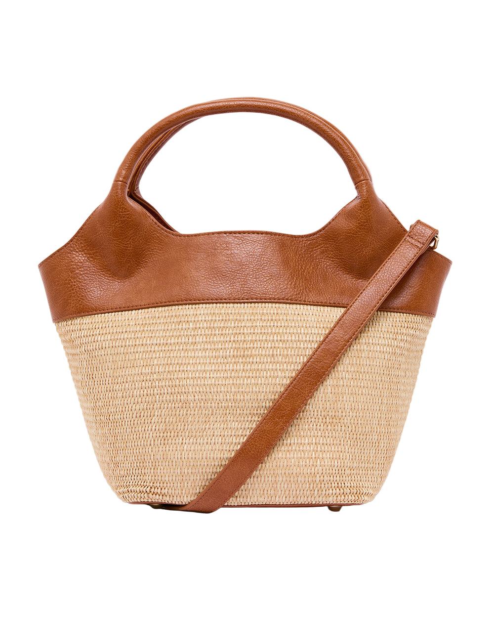 ~ ELMS+KING Miller Tote - Tan Pebble/Natural Weave