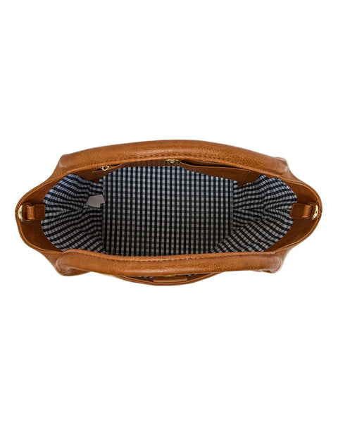 ~ ELMS+KING Miller Tote - Tan Pebble/Natural Weave