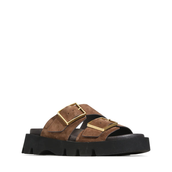 ~~~ EOS Monni Slide - Pecan Suede