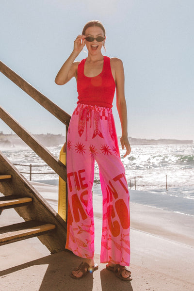 Lia Scoop Tank - Red