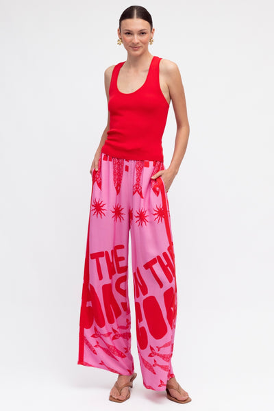 Lia Scoop Tank - Red