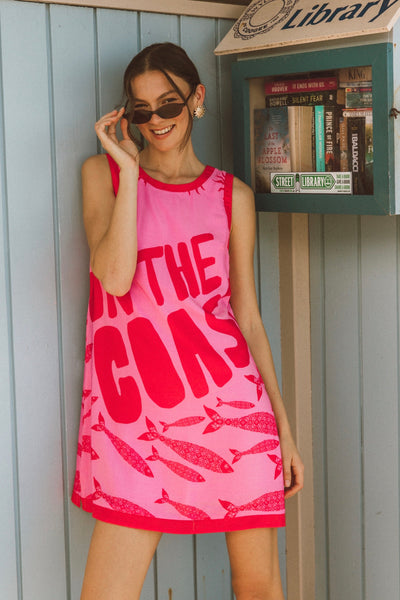 On The Coast Shift Dress - Print