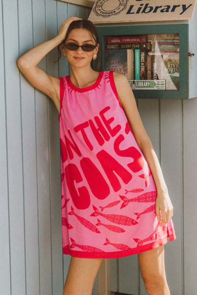 On The Coast Shift Dress - Print