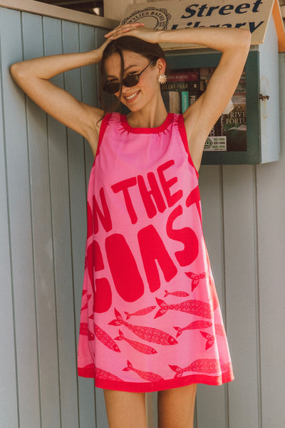 On The Coast Shift Dress - Print
