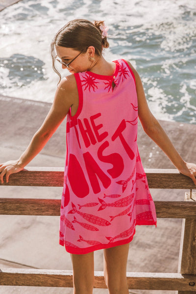On The Coast Shift Dress - Print