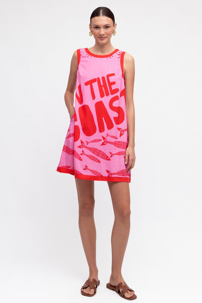 On The Coast Shift Dress - Print