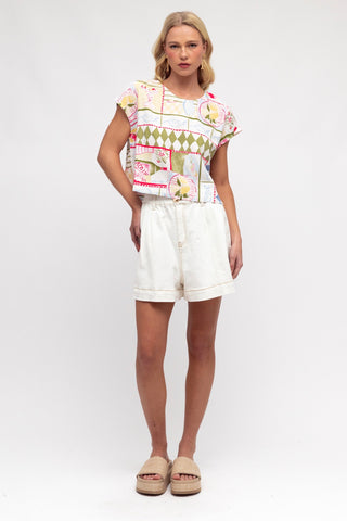 Paulo Drill Shorts - White