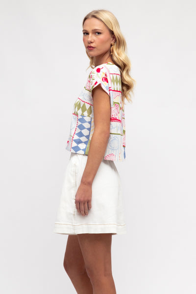 Paulo Drill Shorts - White
