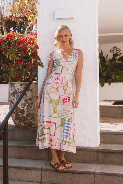 Clovelly Midi Dress - Print