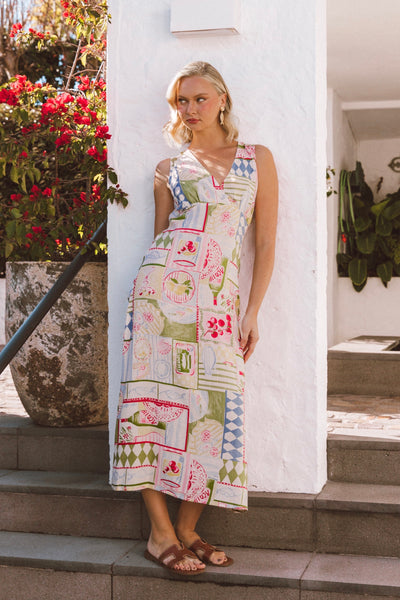 Clovelly Midi Dress - Print