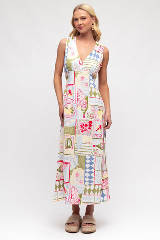 Clovelly Midi Dress - Print
