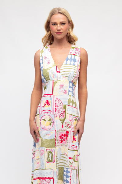Clovelly Midi Dress - Print
