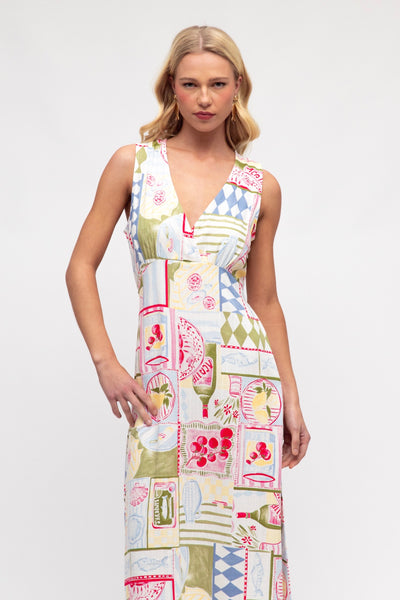 Clovelly Midi Dress - Print