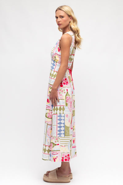 Clovelly Midi Dress - Print