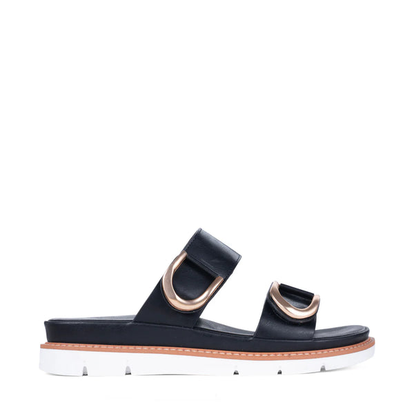 ~~~ LOS CABOS San Double Strap Slide - Black
