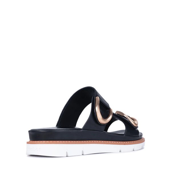 ~~~ LOS CABOS San Double Strap Slide - Black