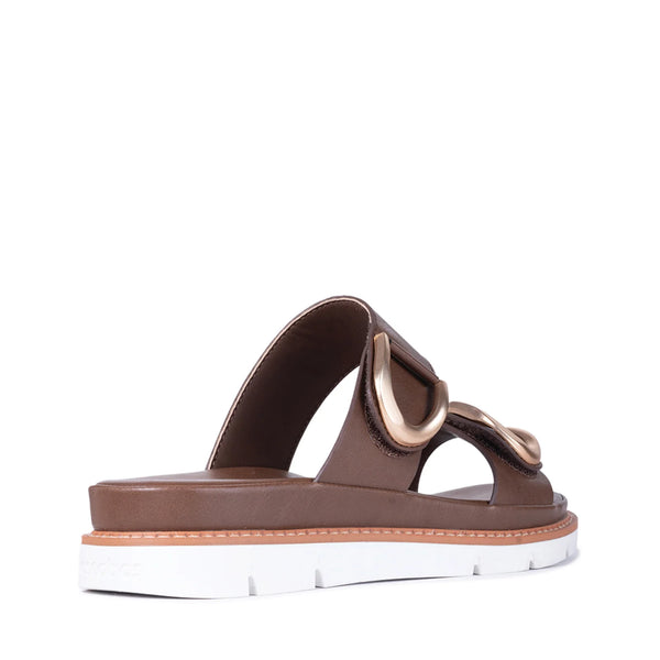 ~ LOS CABOS San Double Strap Slide - Chestnut