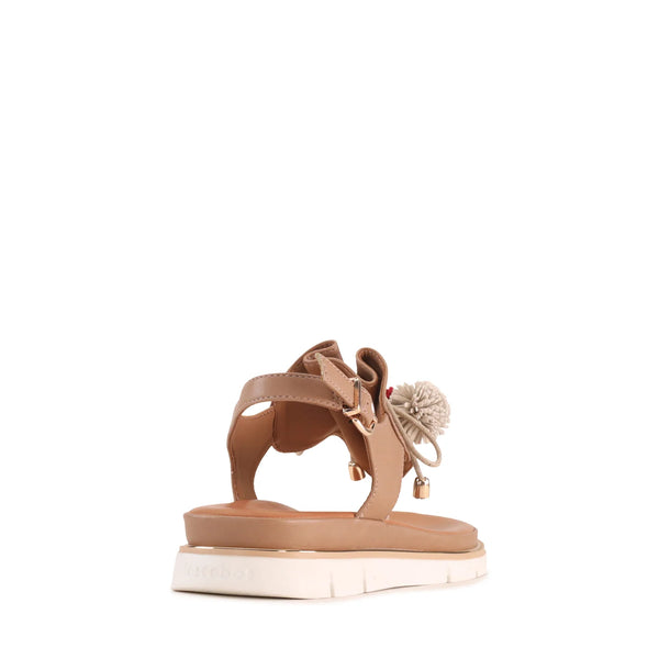 ~~~ LOS CABOS Sania Pom Pom Detail Sandal - Taupe