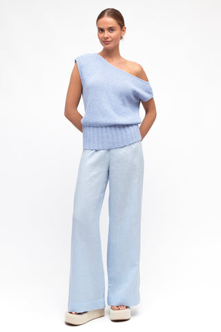 Sunny Off The Shoulder Knit - Blue