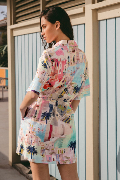 Sunny Santorini Dress - Print