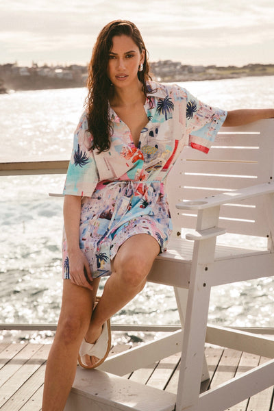 Sunny Santorini Dress - Print