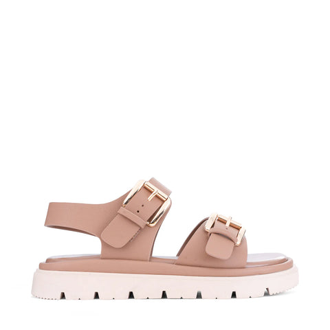 ~ LOS CABOS Toli Double Buckle Sandal - Pecan